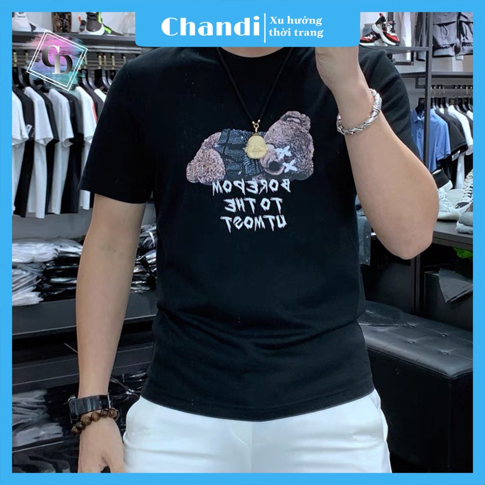 Áo Thun Nam Ngắn Tay Chandi, Chất Thun Cotton Xịn Mẫu Mới NT19