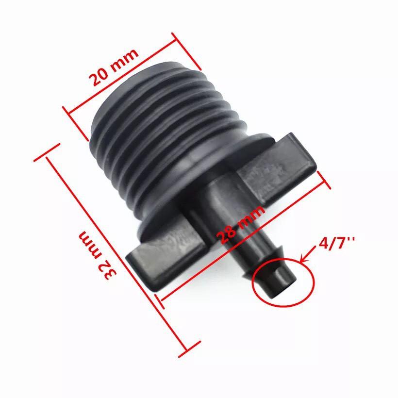 Đầu nối chuyển ren 21 sang ống 6mm