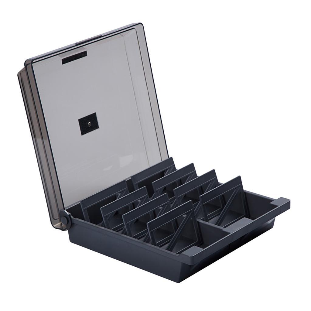 Business Card Holder Storage Box Name Card Organizer and 8 Divider