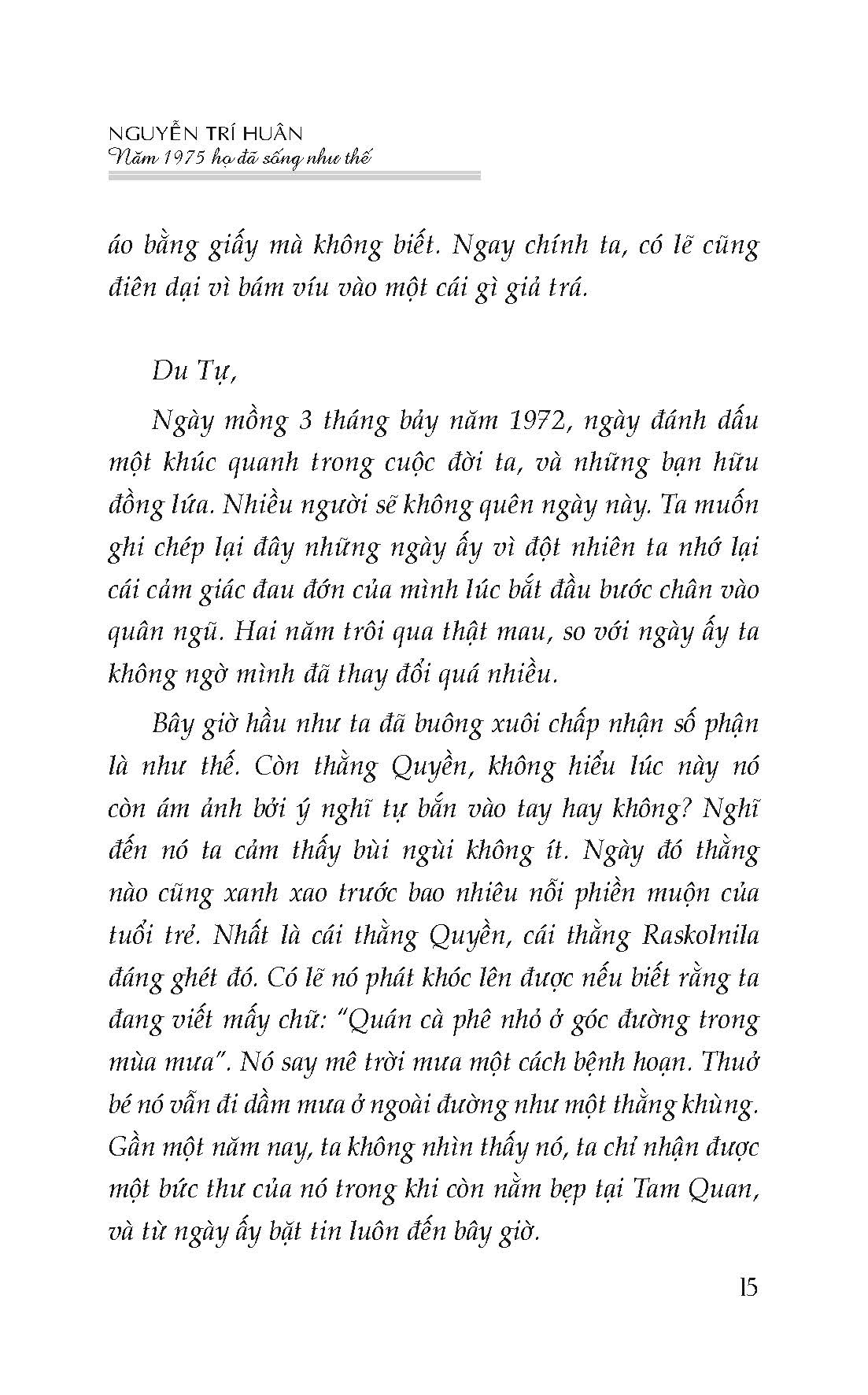Năm 1975 Họ Đã Sống Như Thế