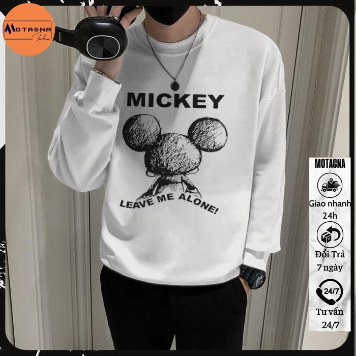 Áo nỉ dài tay nam, Áo sweater nam chất đẹp mịn hot trend in ngực MCKEY mã NZ639