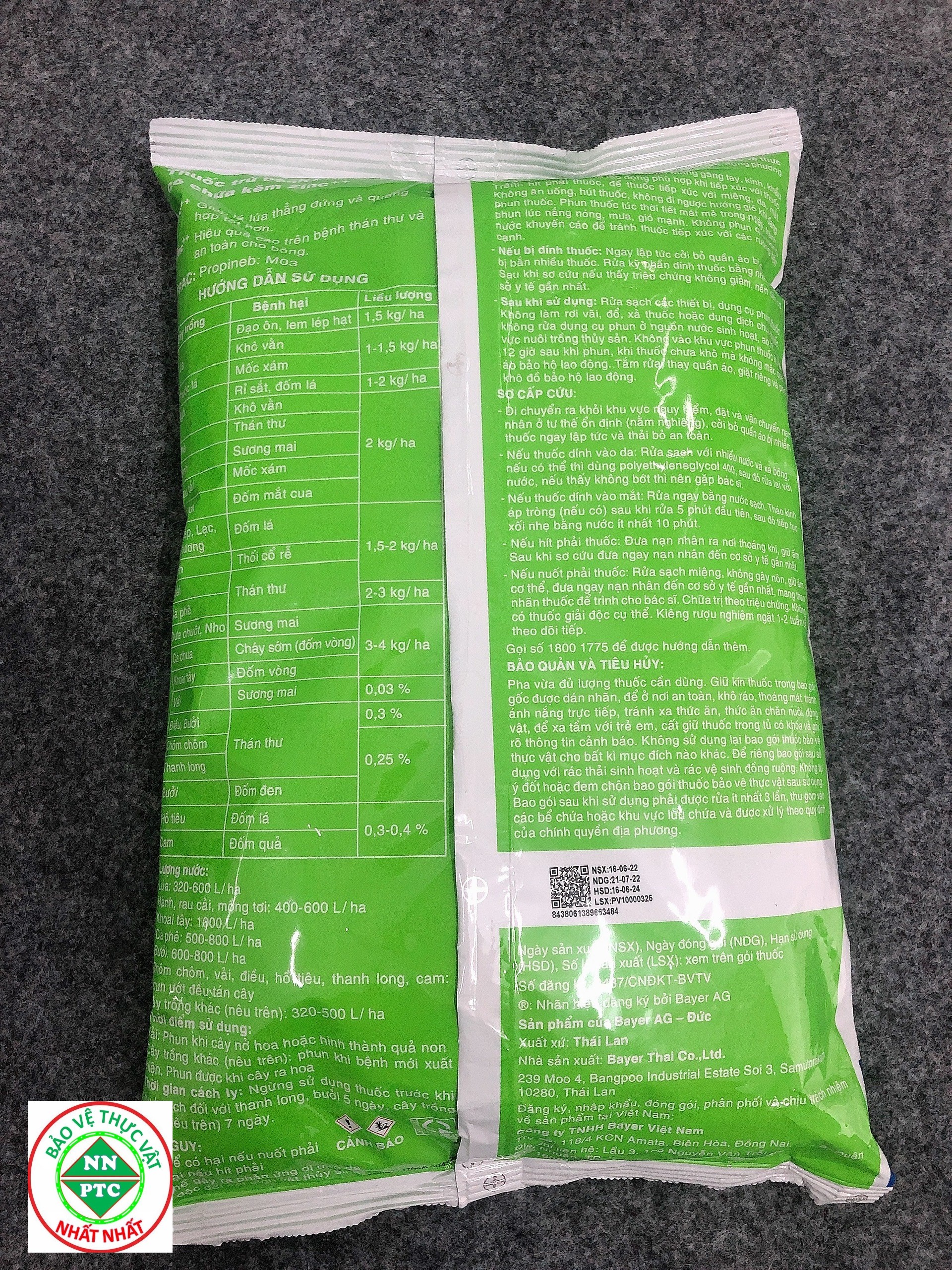 Thuốc Trừ Bệnh Cây Trồng Antracol 70 WP Gói 1 KG