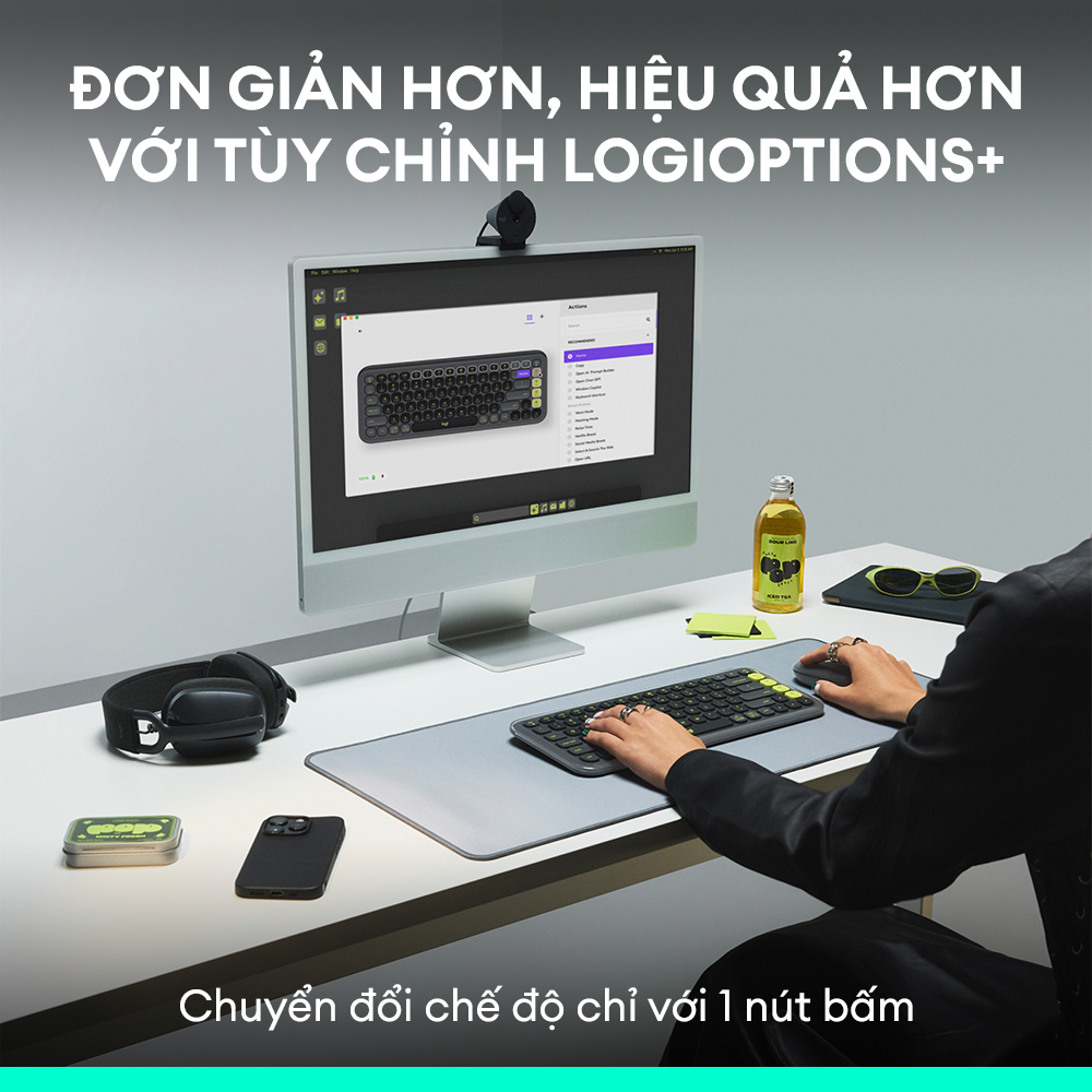 Combo chuột và bàn phím Bluetooth Logitech POP ICON COMBO của Logitech - Hàng chính hãng