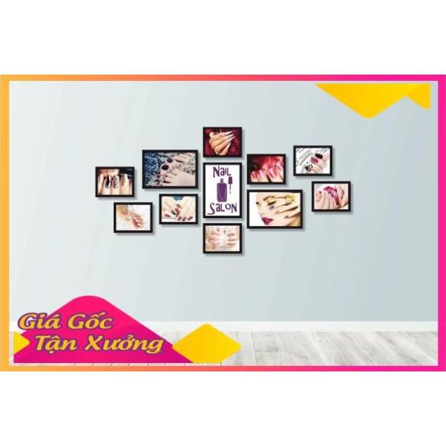 BỘ 11 TRANH DECAL TẤM CỨNG DÁN TRANG TRÍ SPA + NAIL + TÓC + PHUN XĂM