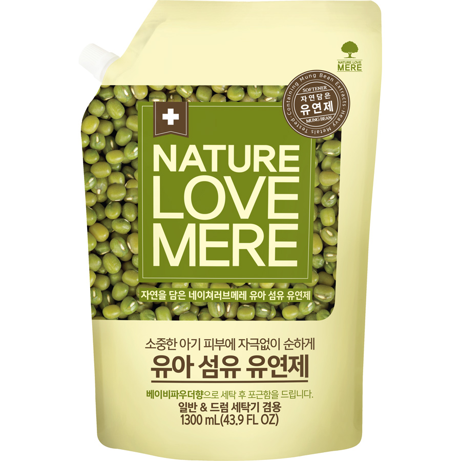 Nước Xả Dịu Nhẹ Cho Bé Nature Love Mere Mung Bean Túi 1.3L