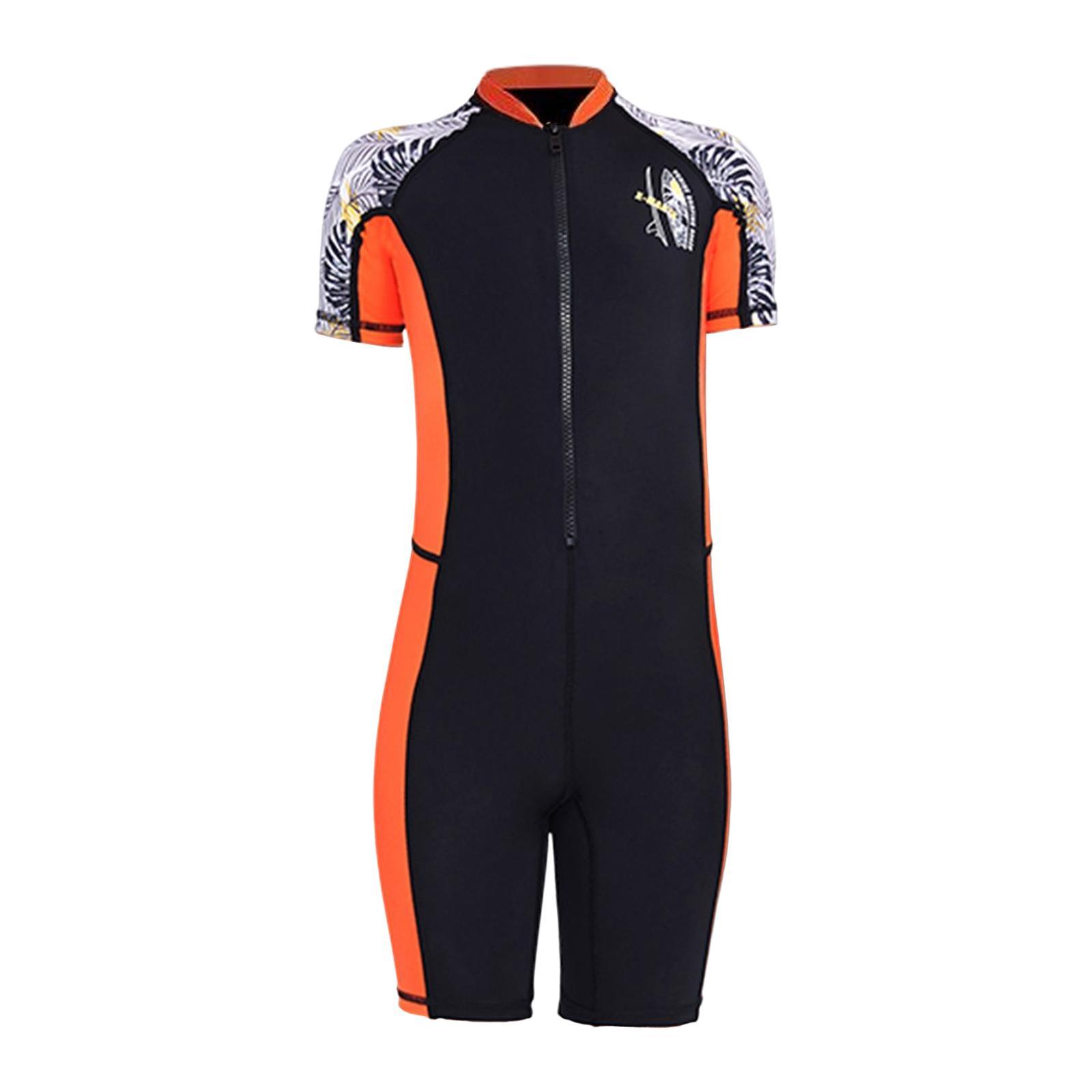 Wetsuit Swimsuit Swimming Snorkeling Child Short Sleeve Boys Girls Surfing