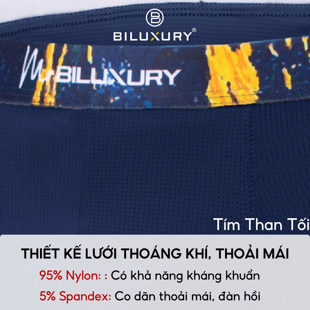 Combo 3 Quần Lót Cao Cấp Nam Biluxury Dáng Boxer 6SIDB010