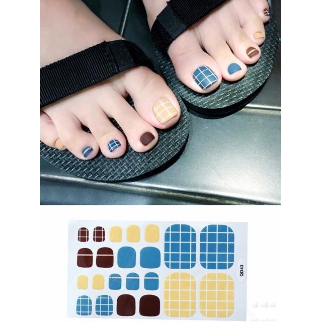 Set dán móng chân nails dán nghệ thuật nhiều màu - có ngay bộ móng đẹp trong 5 phút