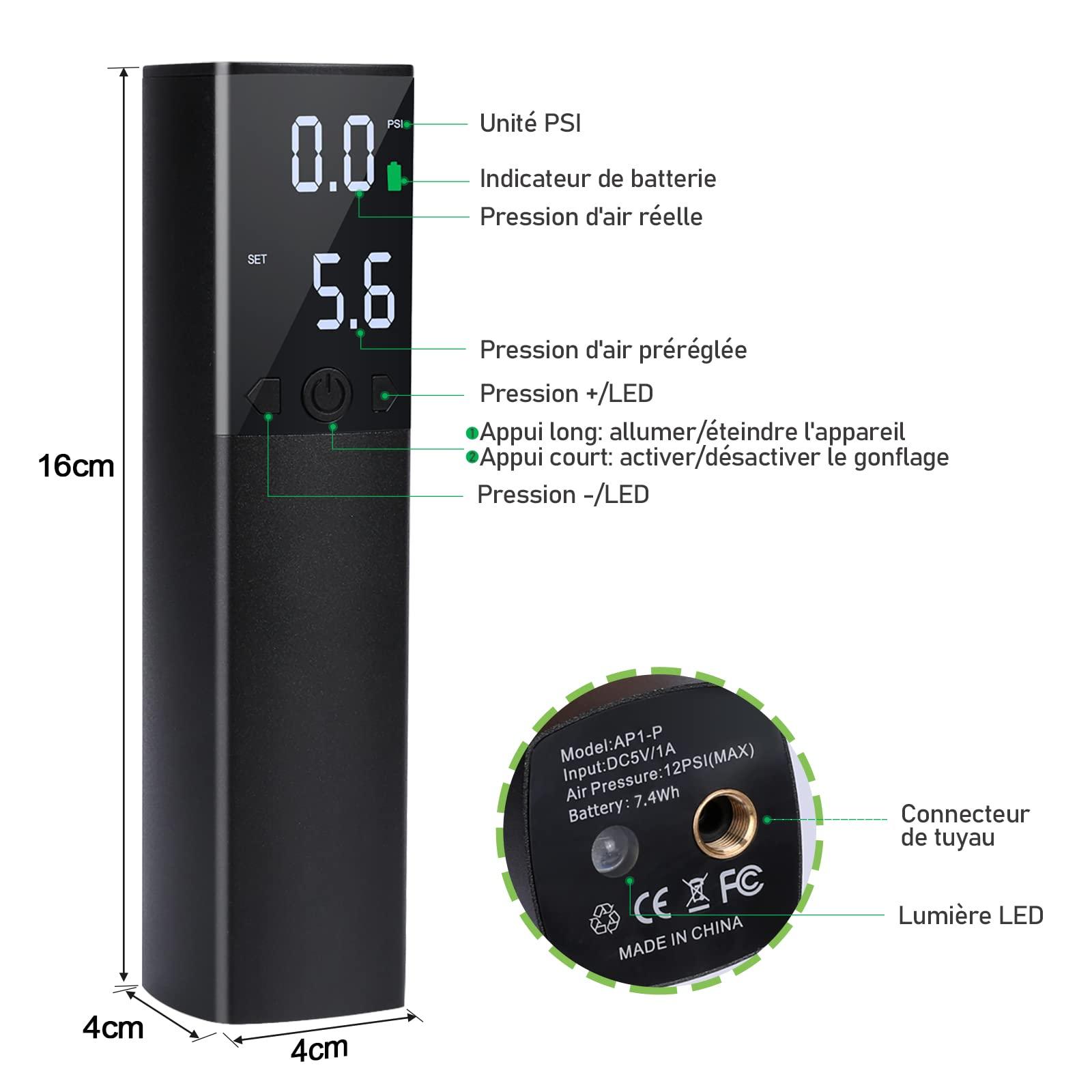 Bơm bóng điện tự động bơm hơi đến khinh khí cầu di động cho phao bơm hơi, bóng rổ, bóng đá, bóng chuyền, bóng bầu dục