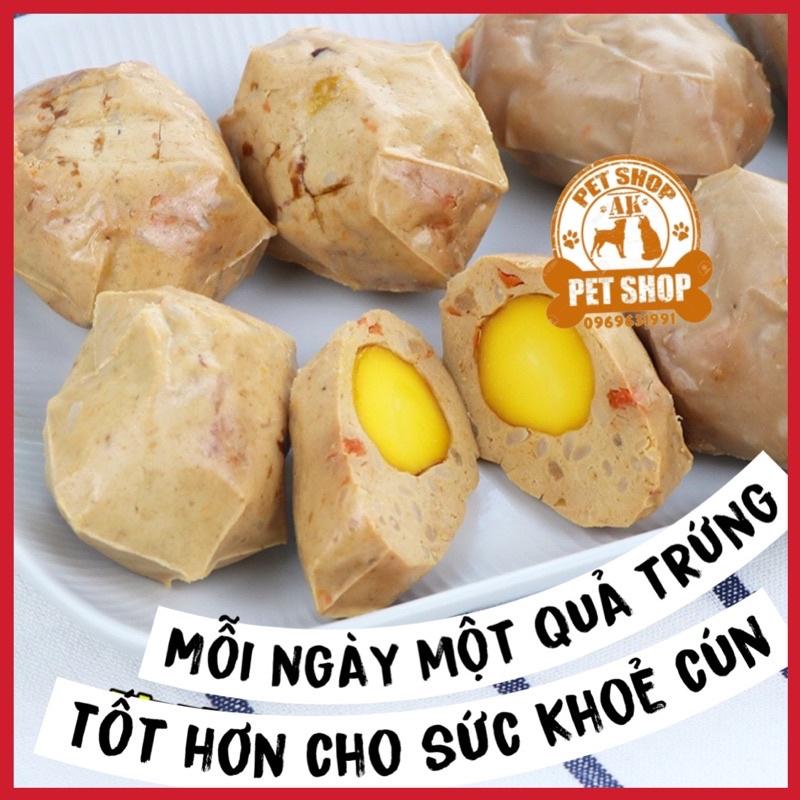 Snack ăn liền cho Chó Mèo thịt viên Gà Rau củ Lòng Đỏ Trứng, gói tiện dụng cho 1 bữa ăn