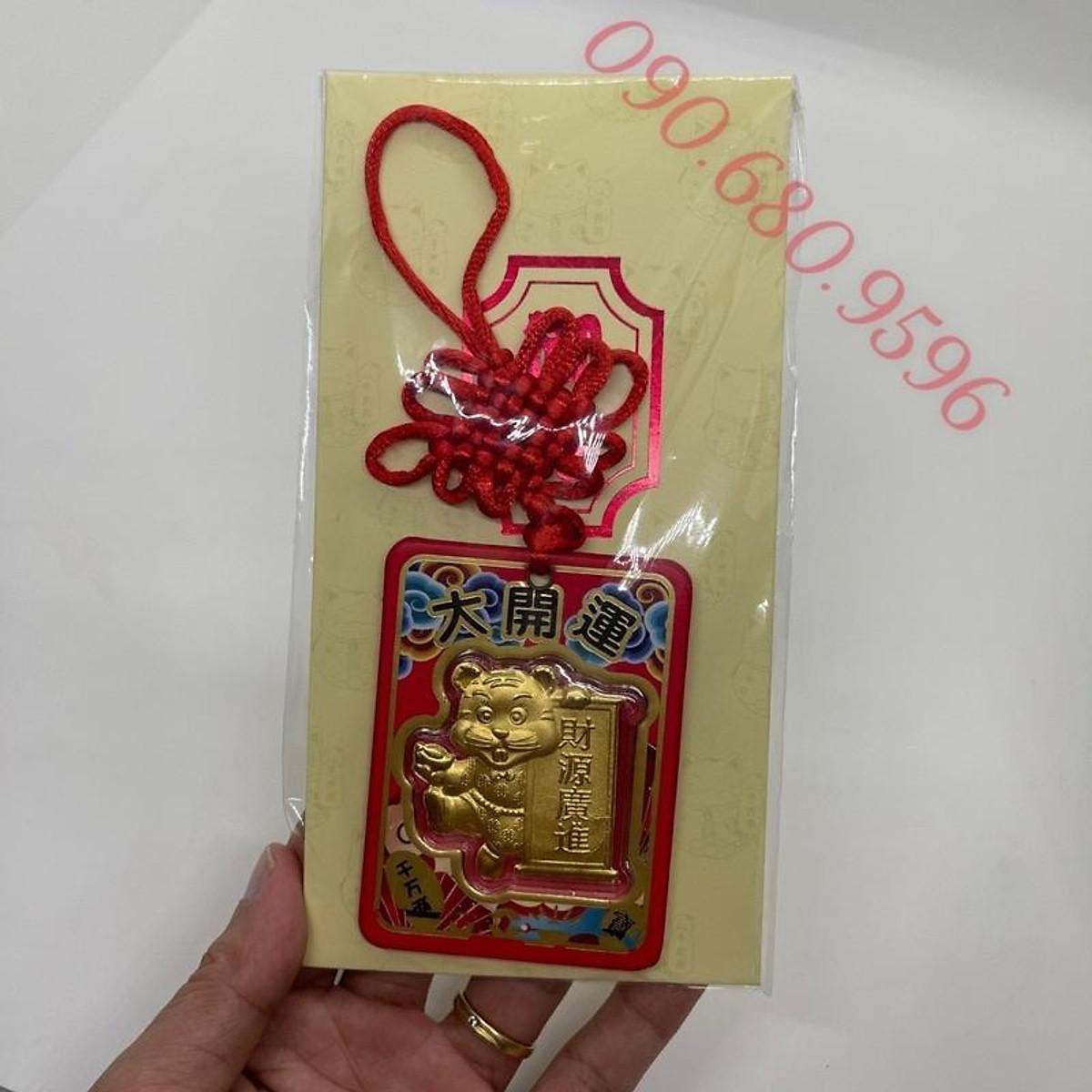 Dây Treo Con Hổ Mạ Vàng Đại Cát Đại Lợi Kèm Phong Bao