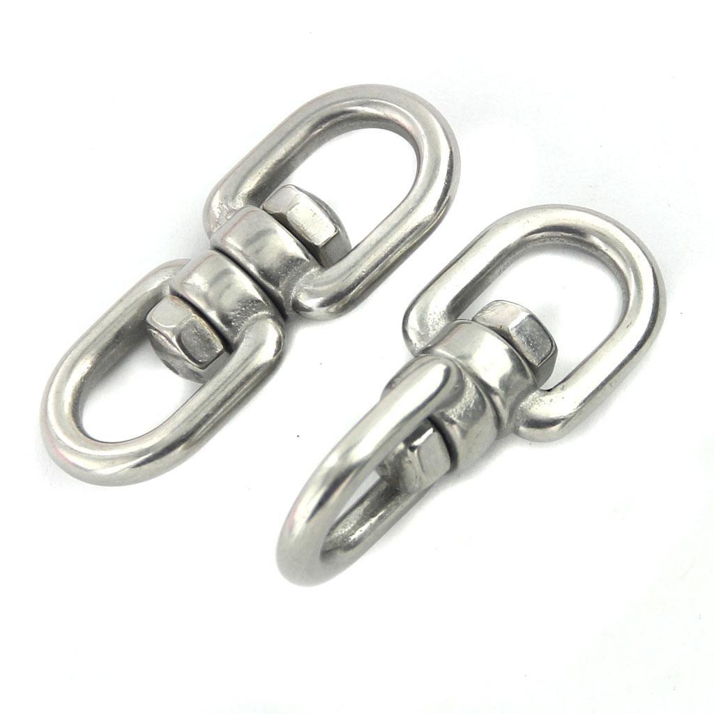2pcs Stainless Steel Rotation Quick Hook Buckles for Outdoor Climbing Hiking
