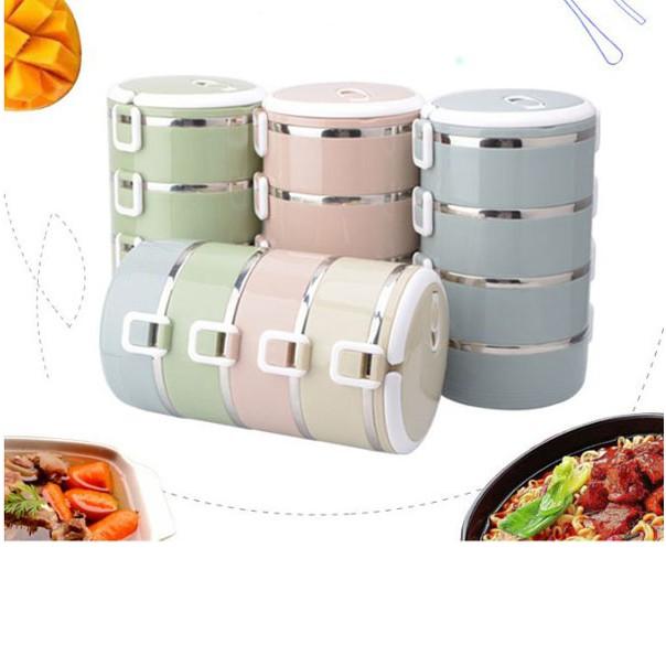 CẶP LỒNG ĐỰNG THỨC ĂN GIỮ NHIỆT 4 TẦNG LÀM TỪ NHỰA LÚA MẠCH