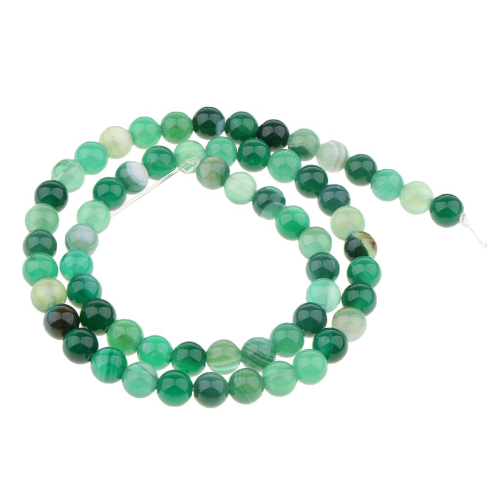 1 Strand Loose Beads Round Natural Stone Agate Beads DIY Crafts 4mm