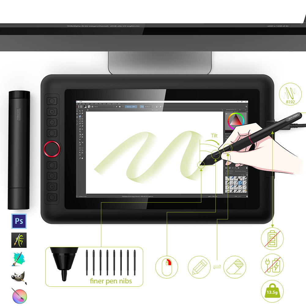 Bảng Vẽ Màn Hình XP-Pen Artist 12 Pro fullHD Lực Nhấn 8192 Hỗ Trợ Cảm Ứng Nghiêng - Hàng Chính Hãng