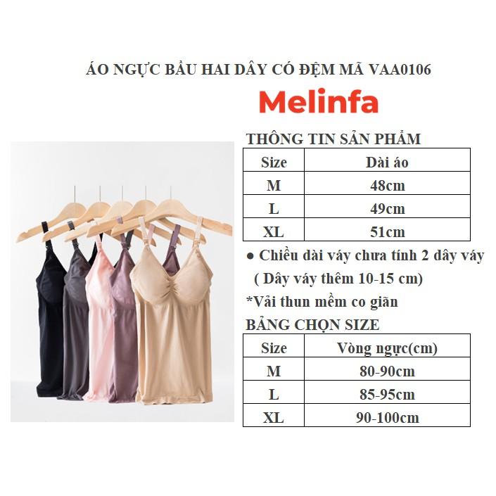 Áo ngực bầu cho con bú hai dây có đệm ngực, áo hai dây gen bụng định hình bụng sau sinh basic trơn nhiều màu mã VAA0106