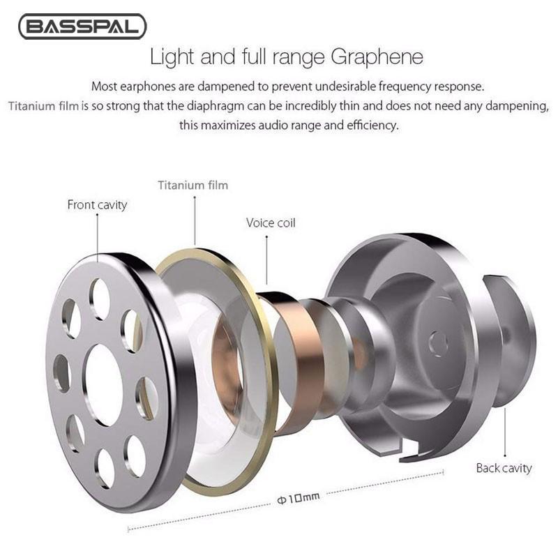 Tai Nghe Basspal Yx-06 Có Dây Làm Bằng Kim Loại Âm Trầm Sắc Nét Chống Tiếng Ồn