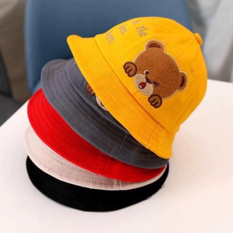 Mũ Cho Bé 1989KIDS Rộng Vành Hình Gấu Đáng Yêu Vòm 46cm