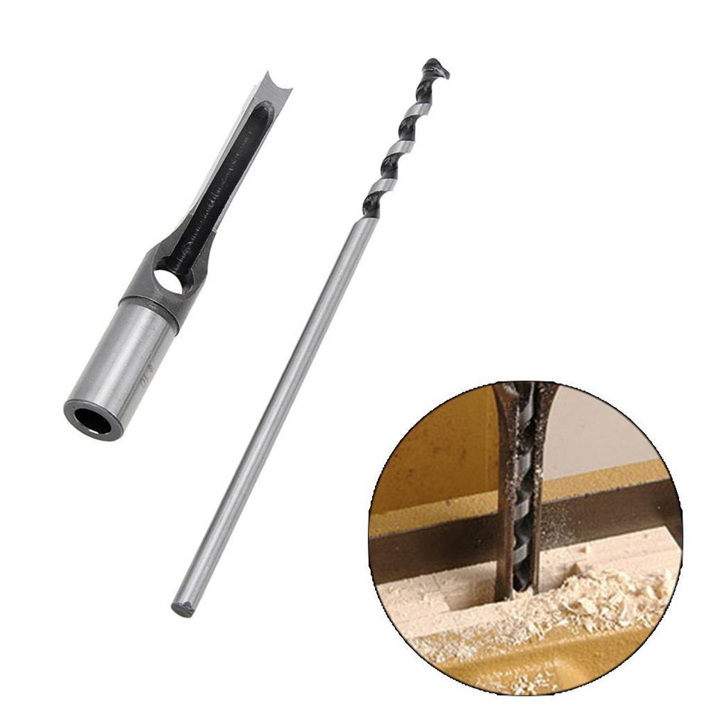 Hollow Square Mortiser Auger Drill Bit Woodworking 10, 12mm