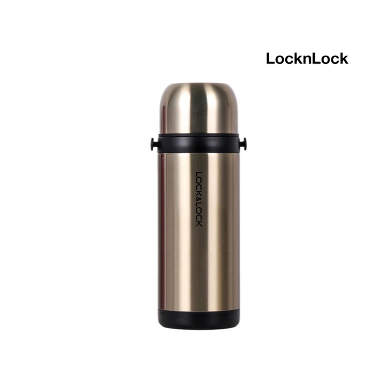 Bình giữ nhiệt LocknLock Easy Take Vacuum Bottle 1L LHC1439, Hàng chính hãng, nắp dùng làm cốc tiện lợi - JoyMall