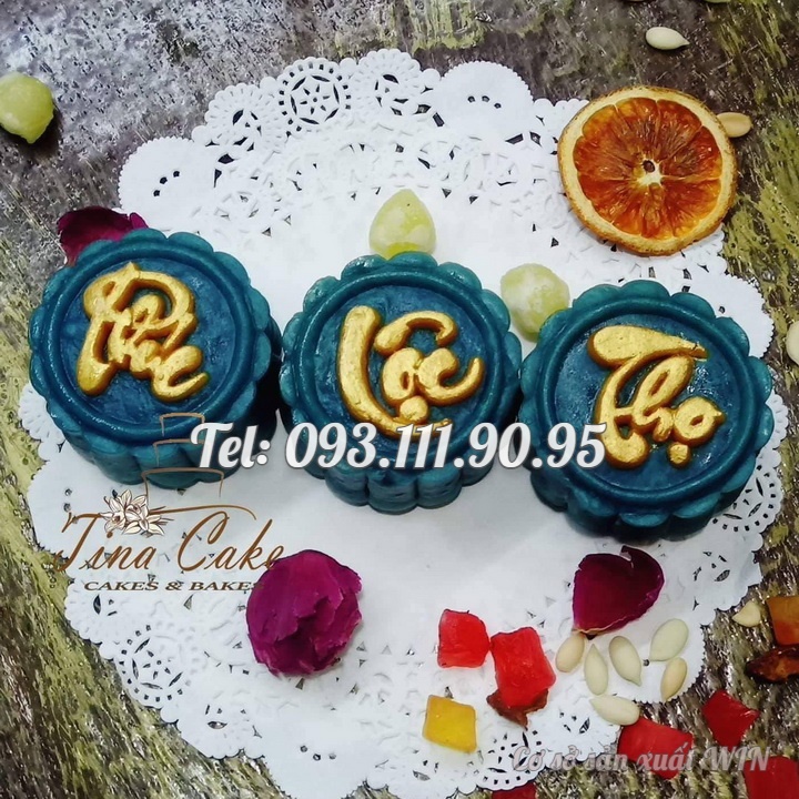 Bộ 3 khuôn ép xôi hình tròn Phúc Lộc Thọ - Loại 13 cm – Mã số Q 1732