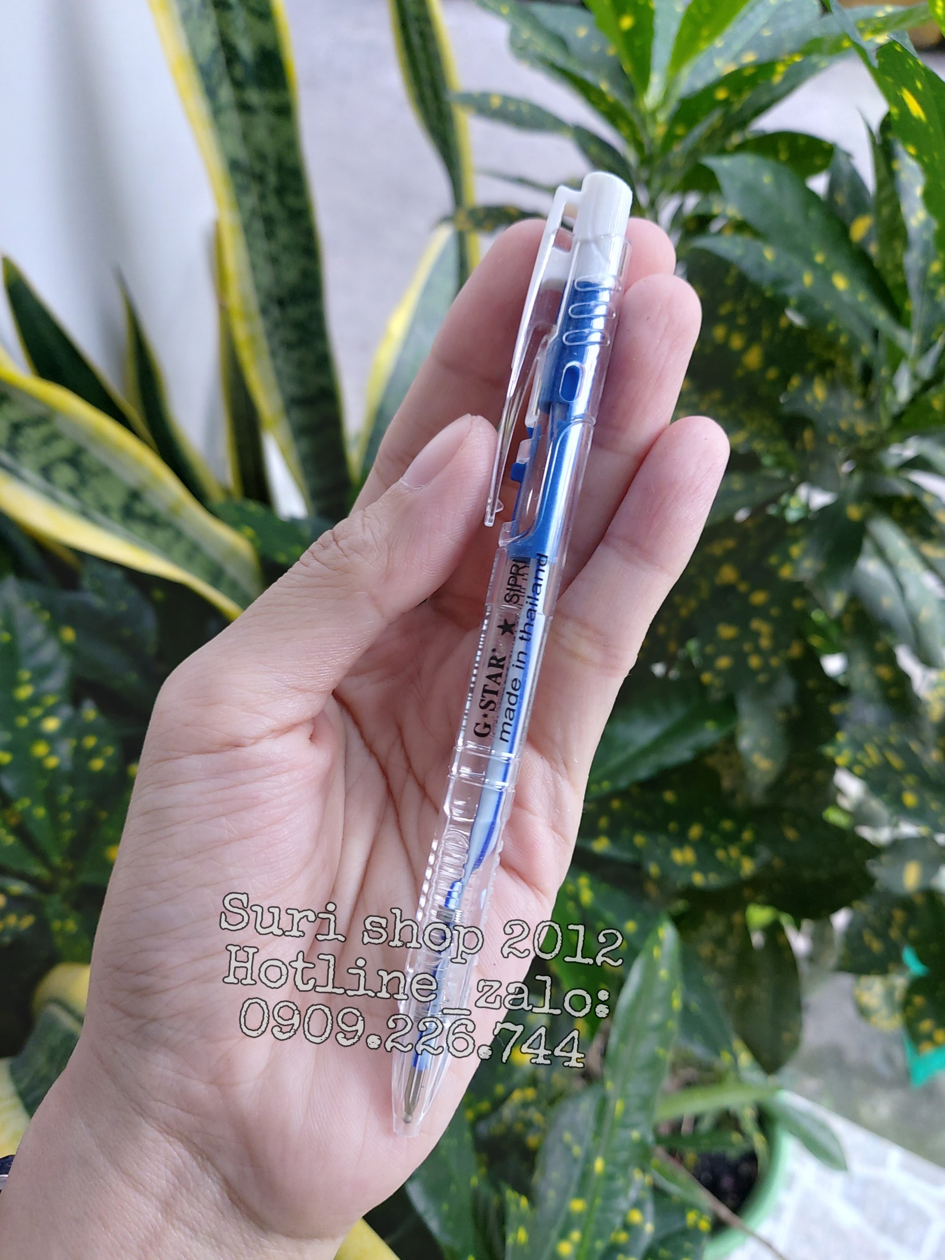 Hộp 25 cây bút bi mực xanh Shipri Thái Lan