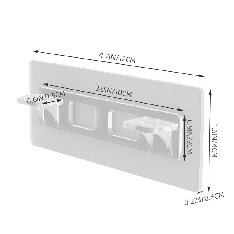 Combo 2 Móc Tự Dính Móc Treo Tường Chịu Lực Mạnh Miếng Dán Móc Cài Đặt Không Đục Lỗ, Giá Đỡ Dính Chống Thấm Nước Giá Treo Tường Chống Trượt Tái Sử Dụng Được Kệ Tủ Quần Áo Kệ Bếp