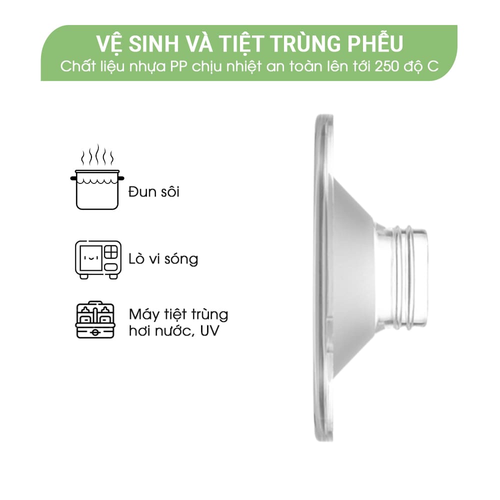 Phễu Hút Sữa Silicone Dùng Cho Máy Hút Sữa Rảnh Tay Mama’s Choice, Chất Liệu Silicone Cao Cấp và Mềm Mại