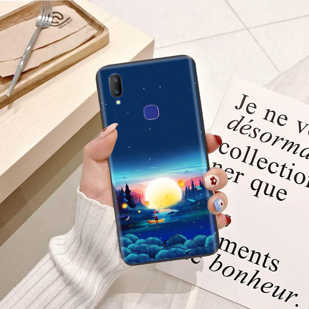 Ốp lưng dành cho điện thoại ViVo Y51 Viền dẻo TPU  hình Trăng Xanh