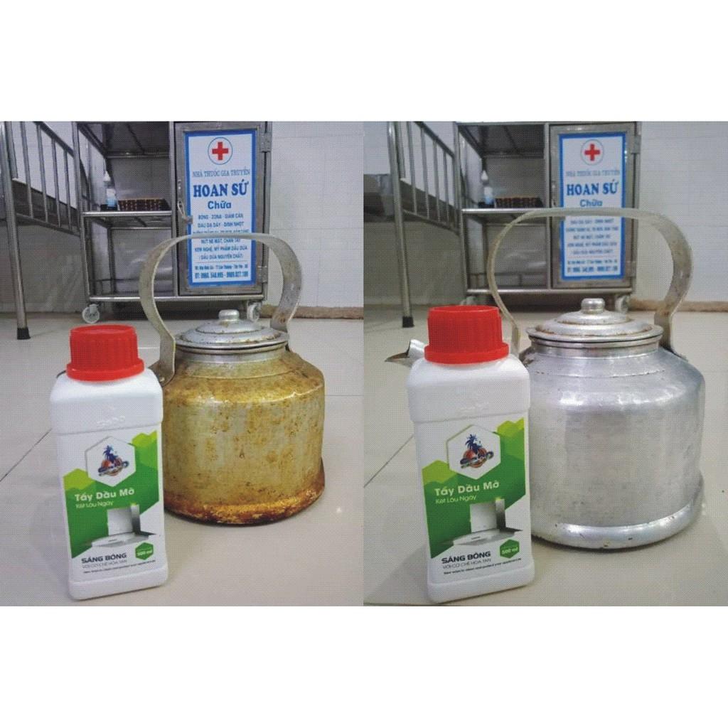 Tẩy Dầu Mỡ két lâu năm, tẩy nồi chảo inox cháy Sabo-M chai 500ml không mùi