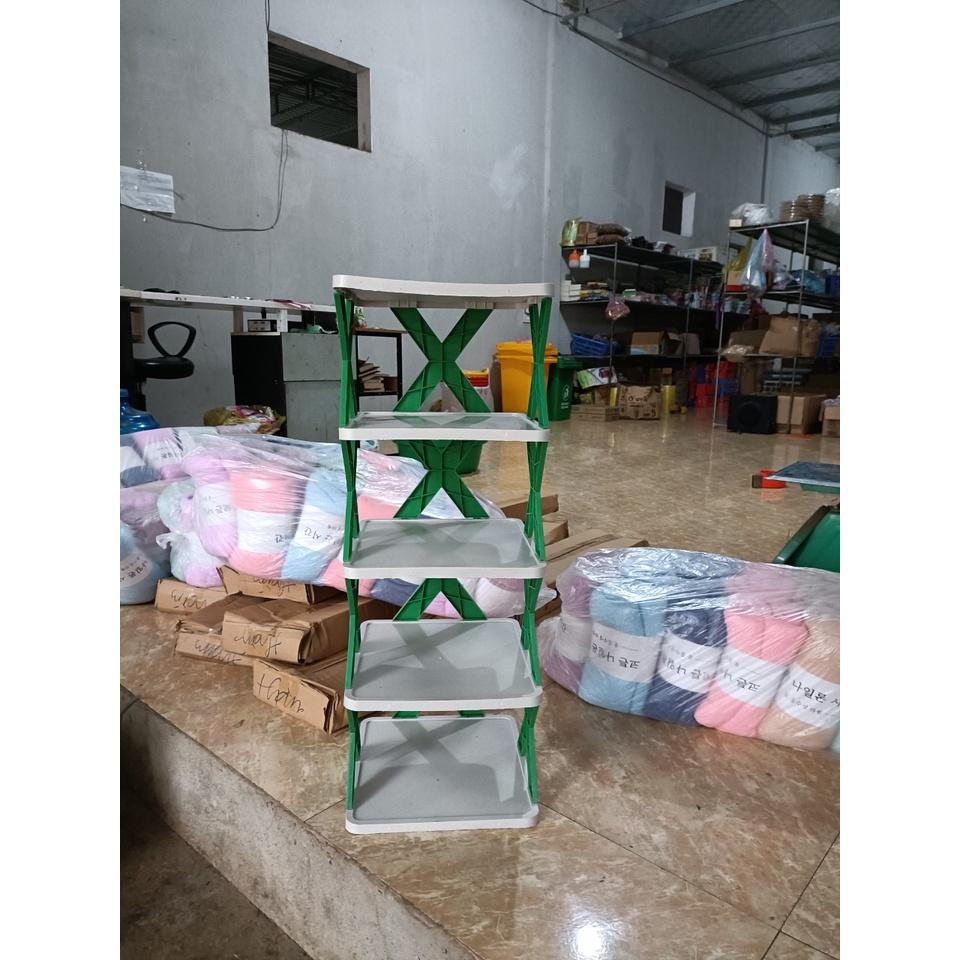 Kệ giày dép 5 tầng, kệ giày dép chữ X, kệ đa năng