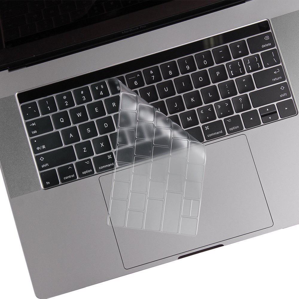 Phủ Phím Silicon MacBook chống nước, chống bụi bẩn Đủ Dòng-Trong suốt/ Đen