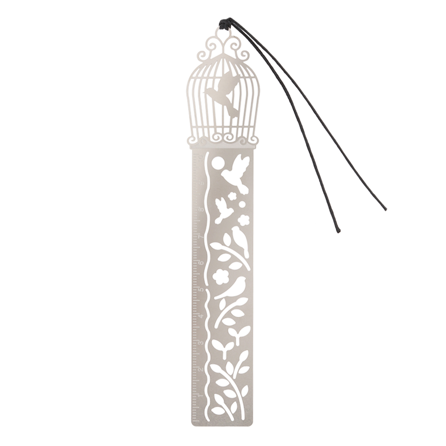 Thước Vẽ Trang Trí Ruler Bookmark - Birdcage