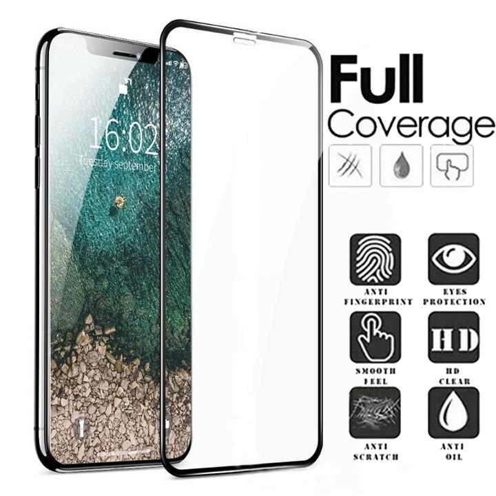 Kính Cường Lực Dành Cho Điện Thoại iPhone 12 Pro Max 9D Full Keo Full Màn - Miếng Dán Màn HÌnh Cao Cấp - Màu Đen