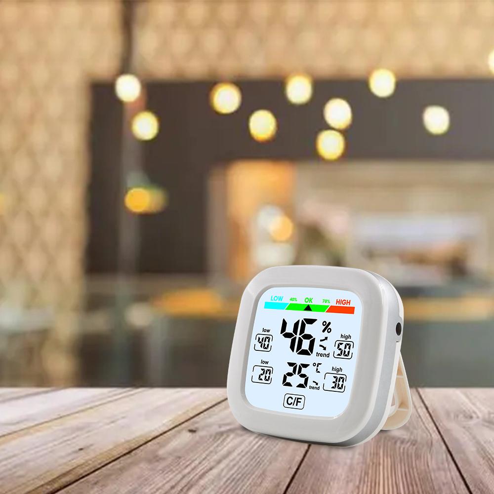 Indoor Electronic Hygrometer & Thermometer Digital Temperature Humidity Meter Wireless Sensor Temp. & Humidity Monitor with Trend Backlight