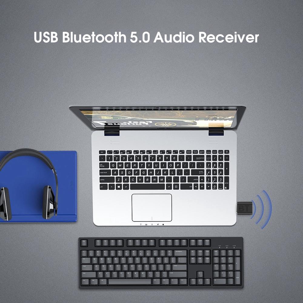 Bộ thiết bị truyền tín hiệu Bluetooth 5.0 không dây mini USB 3.5mm dùng trong xe hơi