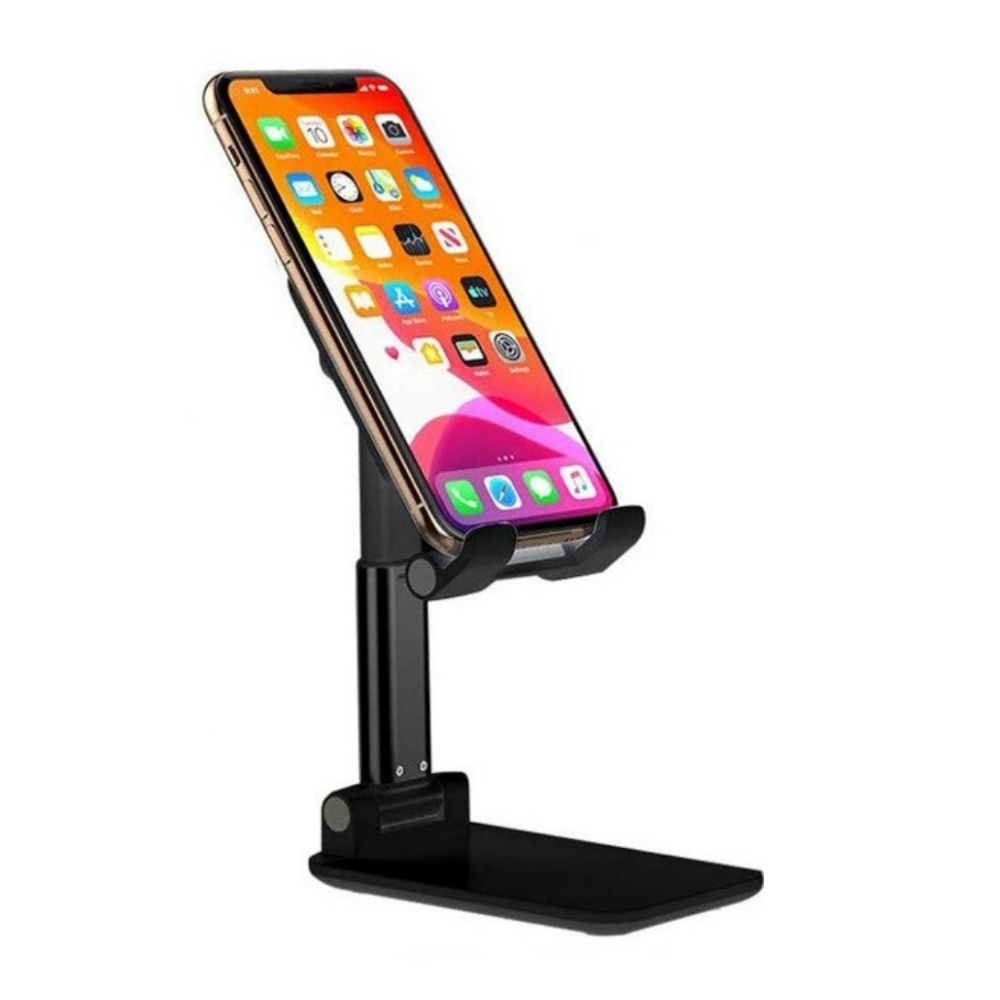 Giá đỡ điện thoại, ipad đế vững chắc có lót chống trượt, gấp siêu gọn, điều chỉnh  được góc nhìn và tăng giảm chiều cao - Hàng chính hãng