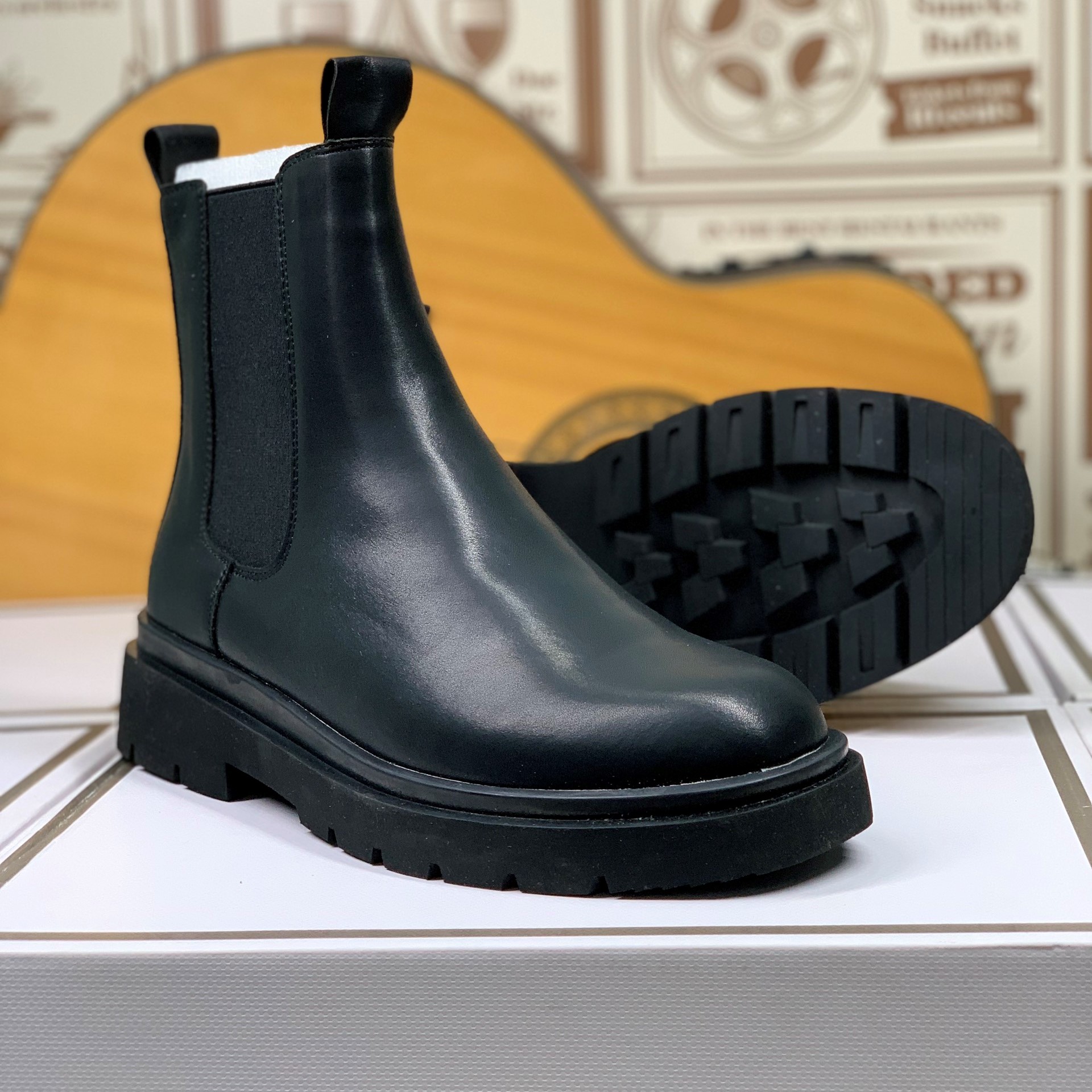 Giày Chelsea Boots Nam Cổ Lửng Cao Cấp, Phong Cách Hiện Đại, Trẻ Trung, Sang Trọng