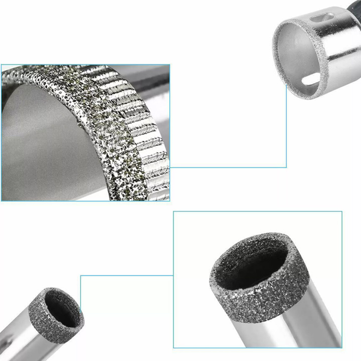 Bộ 2 mũi khoan khoét lỗ gạch men, kính, gốm sứ đa năng
