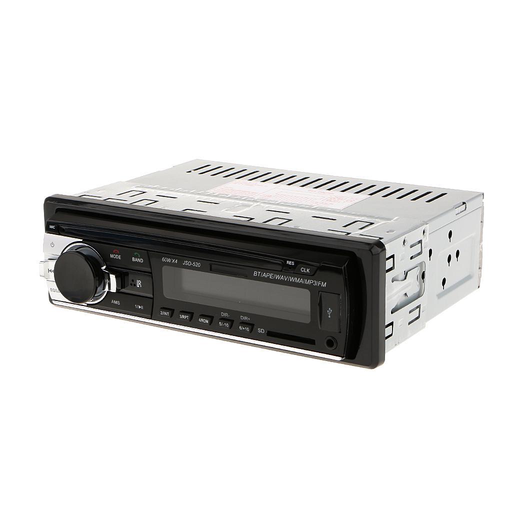 Car Radio Bluetooth 1 DIN In 12V SD/USB Aux FM CD Stereo Head Unit