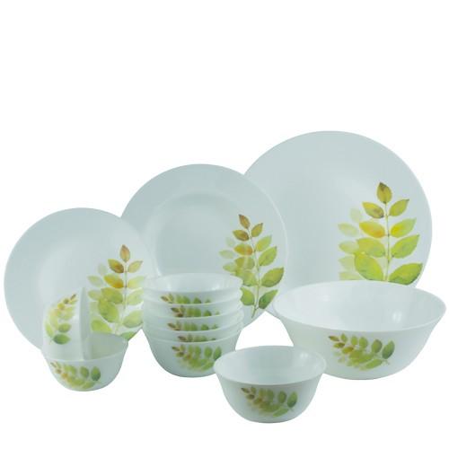 Bộ chén đĩa thủy tinh Diva Ivory A.S 12 món
