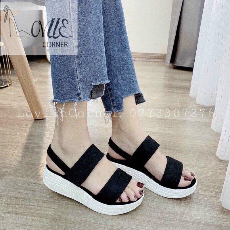 Giày Sandal Đế Xuồng Dày 3CM Thời Trang Mùa Hè Cho Nữ siêu nhẹ. Dép quai hậu độn đế siêu hót. MET SHOP