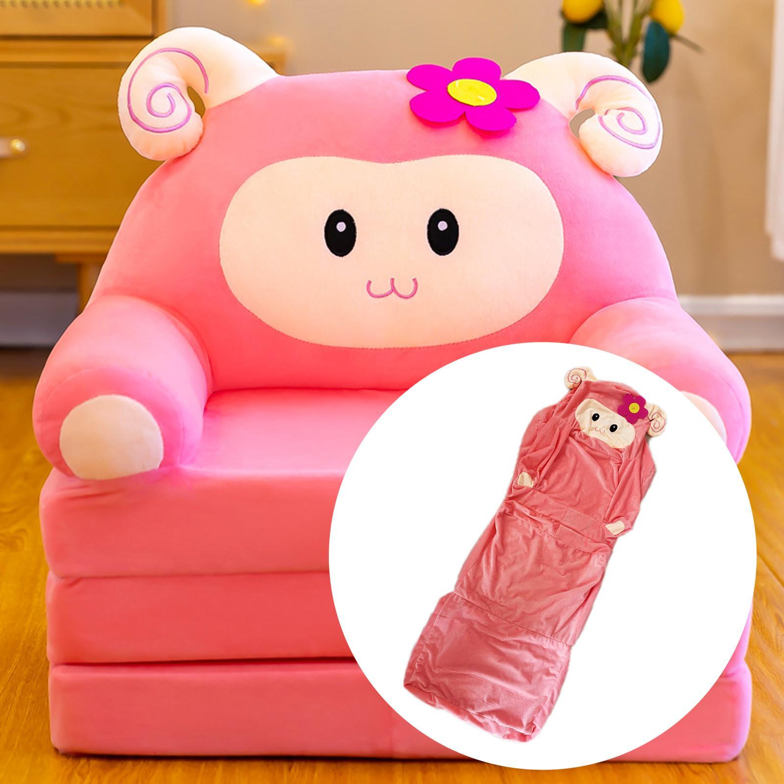 2 Pieces Toddler Cute Kids Sofa Cover Foldable for Home Bedroom Living Room