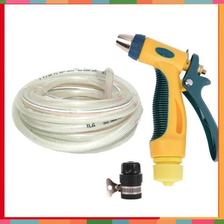 Bộ dây vòi xịt nước rửa xe,tưới cây tăng áp 3 lần 20m
