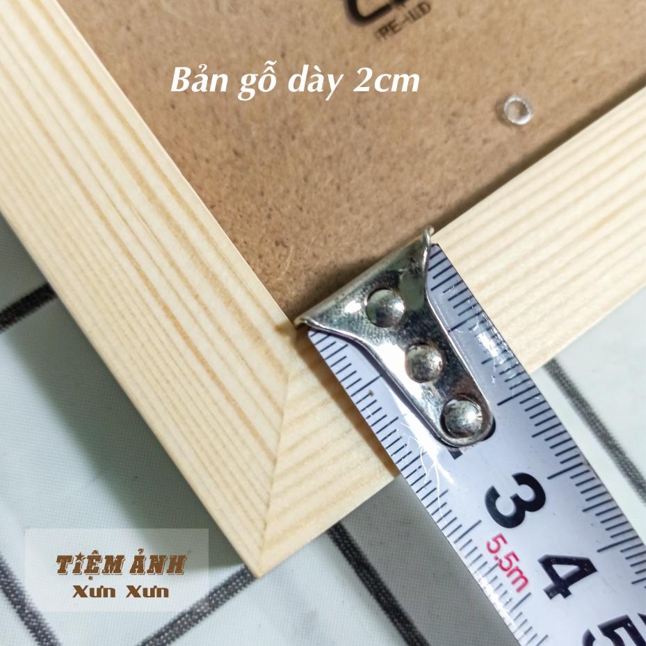 Khung ảnh để bàn, treo tường gỗ thông 13x18 cm gỗ thông nguyên khối