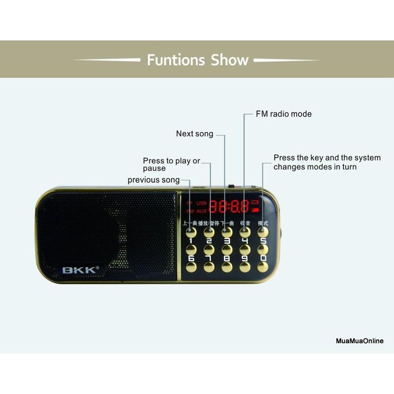 Loa Nghe Nhạc Usb Thẻ Nhớ FM BKK 851