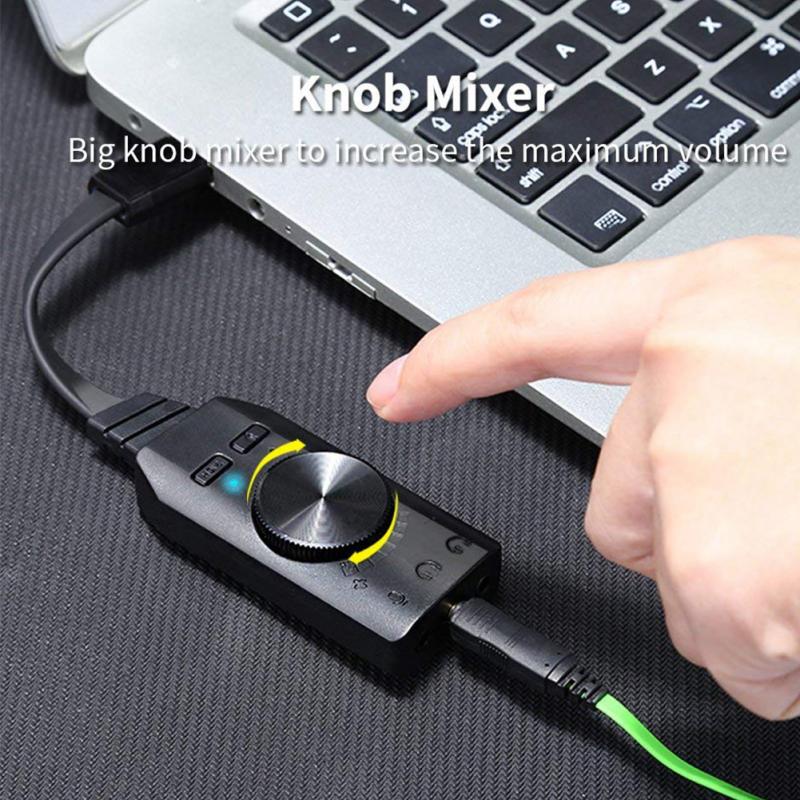 GS3 Black Virtual 7.1 Channel Sound Card Converter Adapter External USB Audio 3.5mm Headset Stereo For PC Desktop Notebook