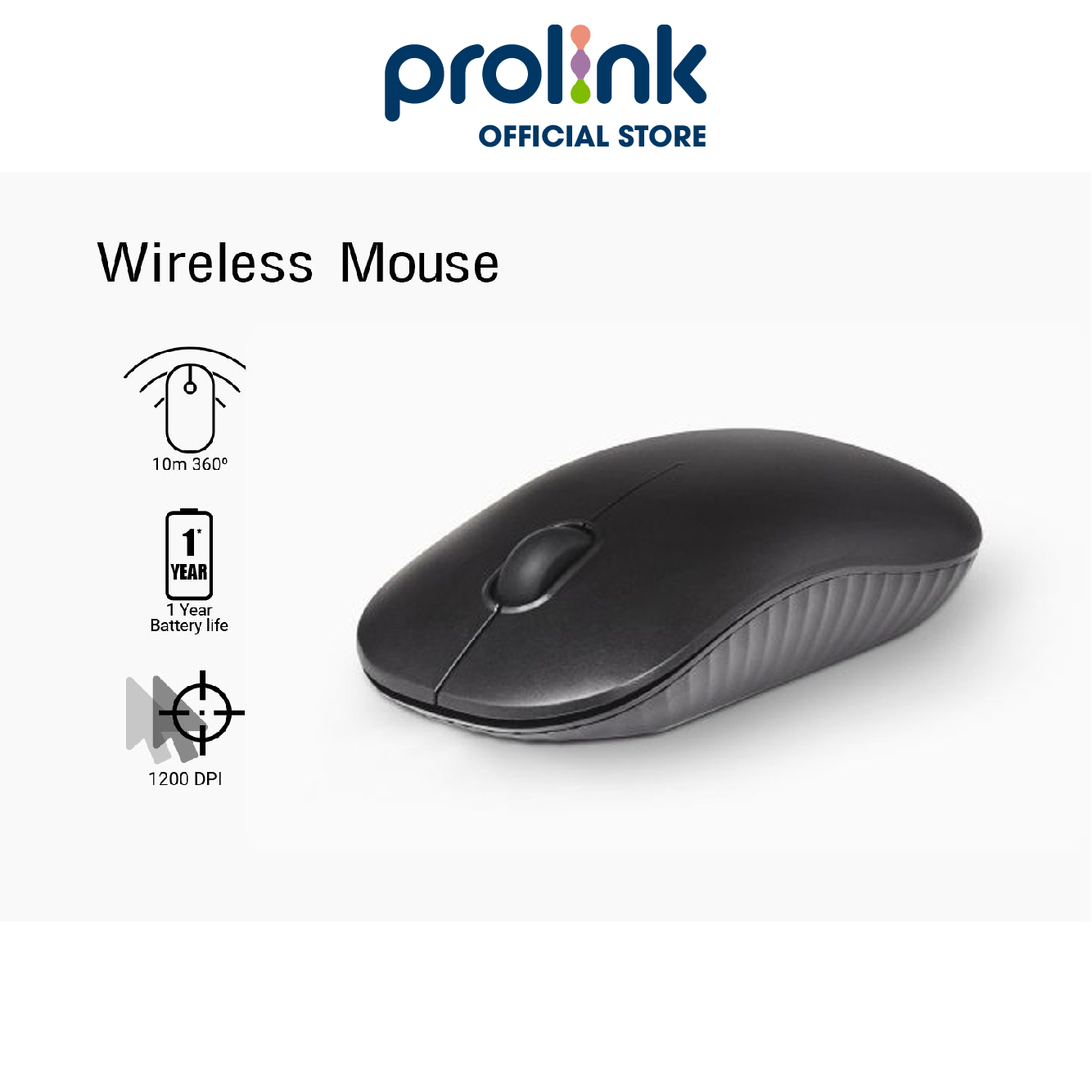 Chuột Máy Tính Không Dây PROLiNK PMW5009 Wireless Mouse - Hàng Chính Hãng