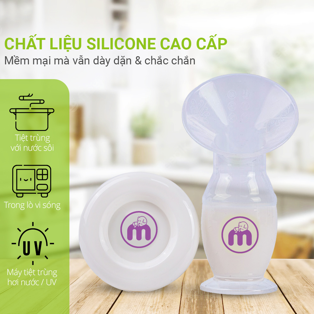 Cốc Hứng Sữa Mama’s Choice, Hút Sữa Rảnh Tay, Chất Liệu Silicone Cao Cấp, Chứng Nhận An Toàn FDA - 1 Cốc