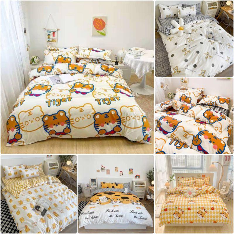 Bộ chăn ga gối hổ Cotton Poly cao cấp GenZ Bedding, chăn ga Hàn Quốc, miễn phí bo chun drap ga giường theo yêu cầu